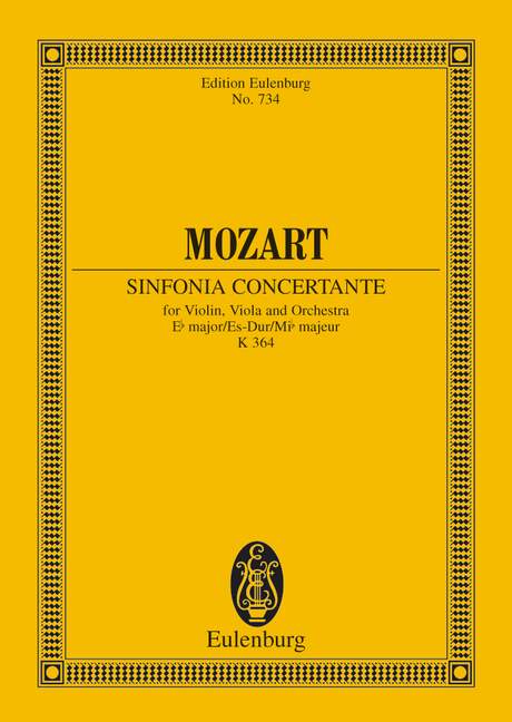Mozart: Sinfonia concertante Eb major KV 364 (Study Score) published by Eulenburg